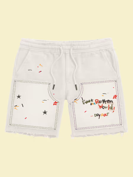DRY ROT ROTTEN WORLD DENIM COTTON SHORTS