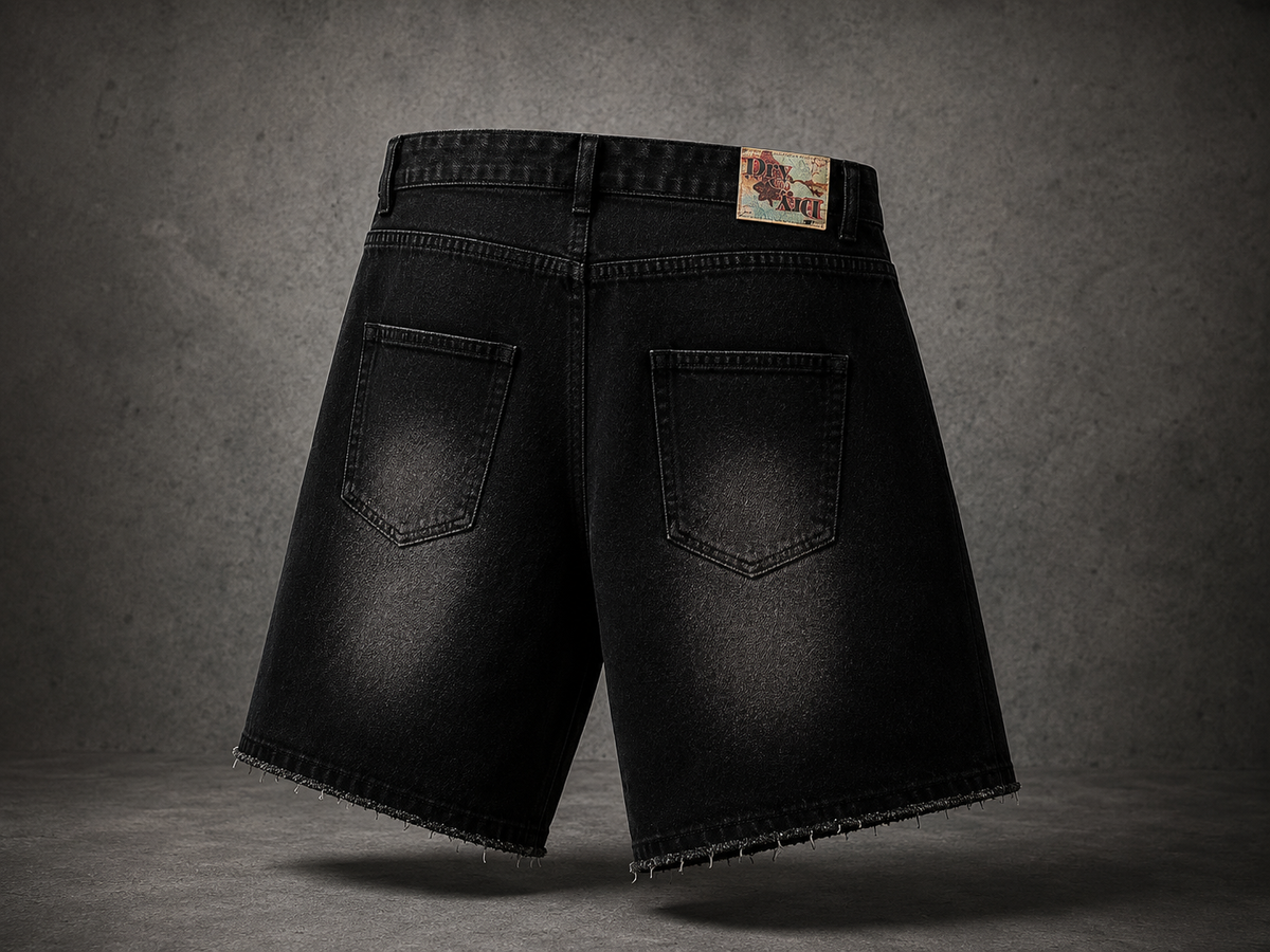 DRY ROT LEATHER PATCH SHORTS