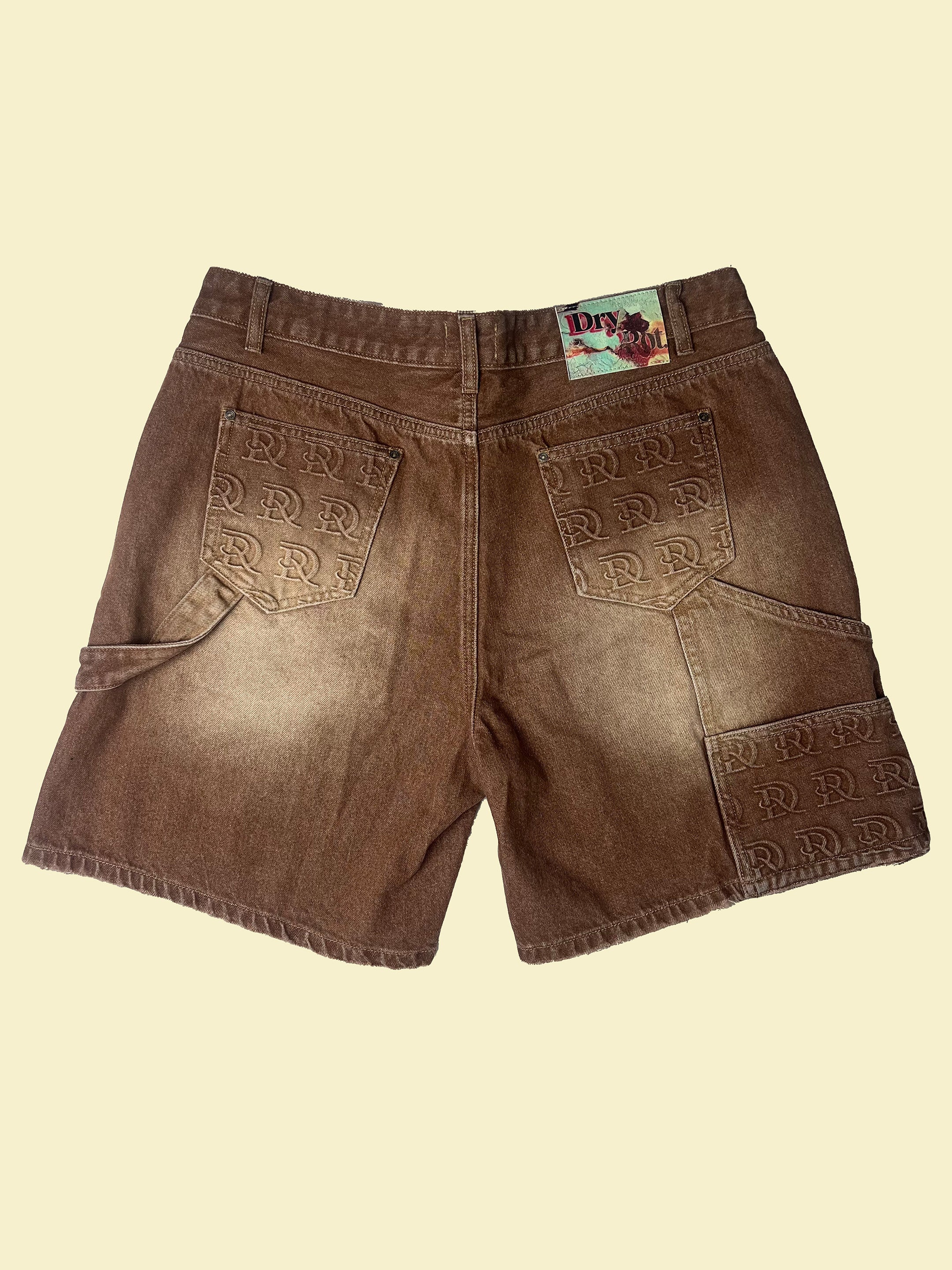 DRY ROT DR STAMPED CARGO SHORTS BROWN
