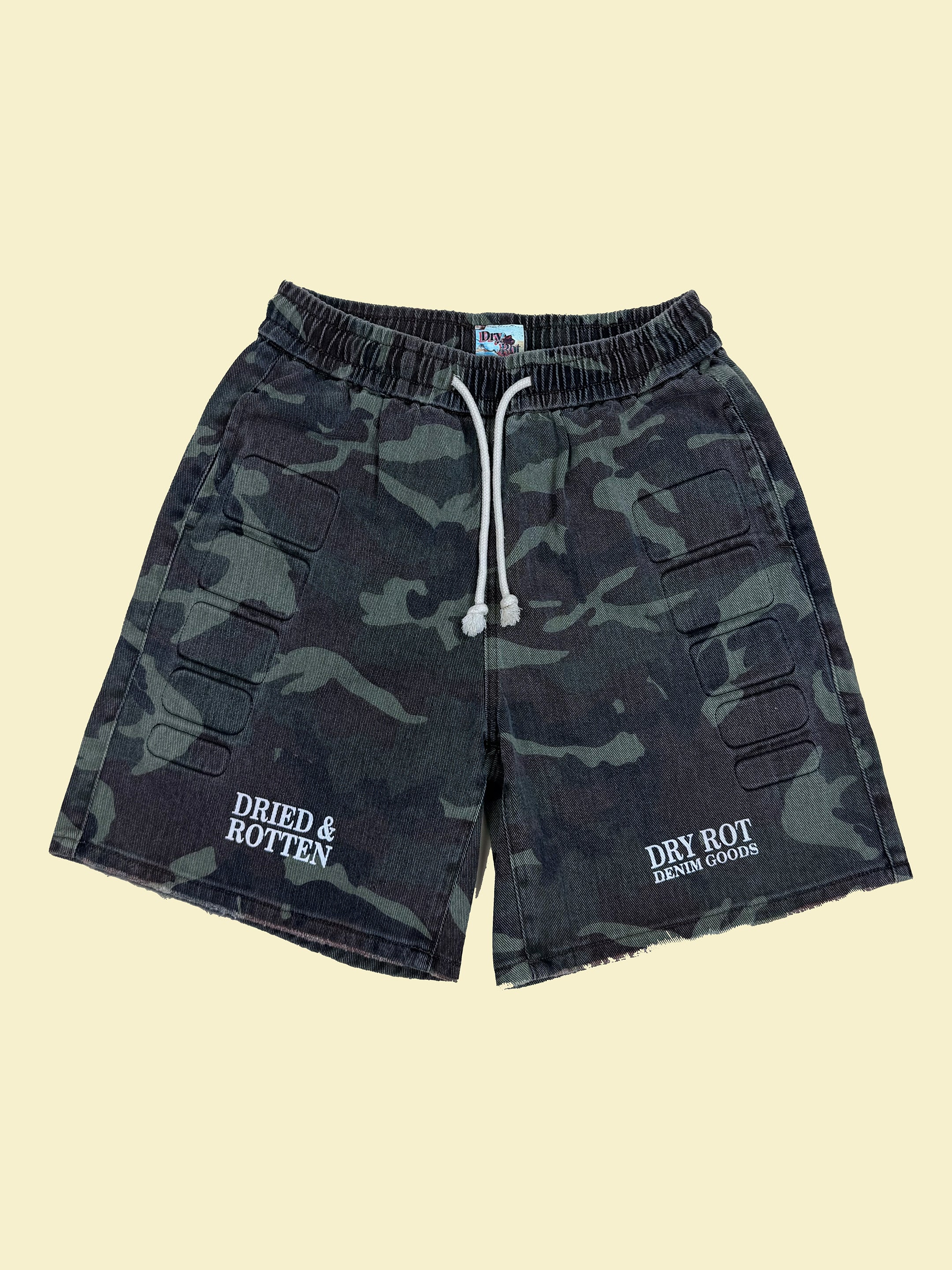DRY ROT DENIM GOODS SHORT CAMO WASH