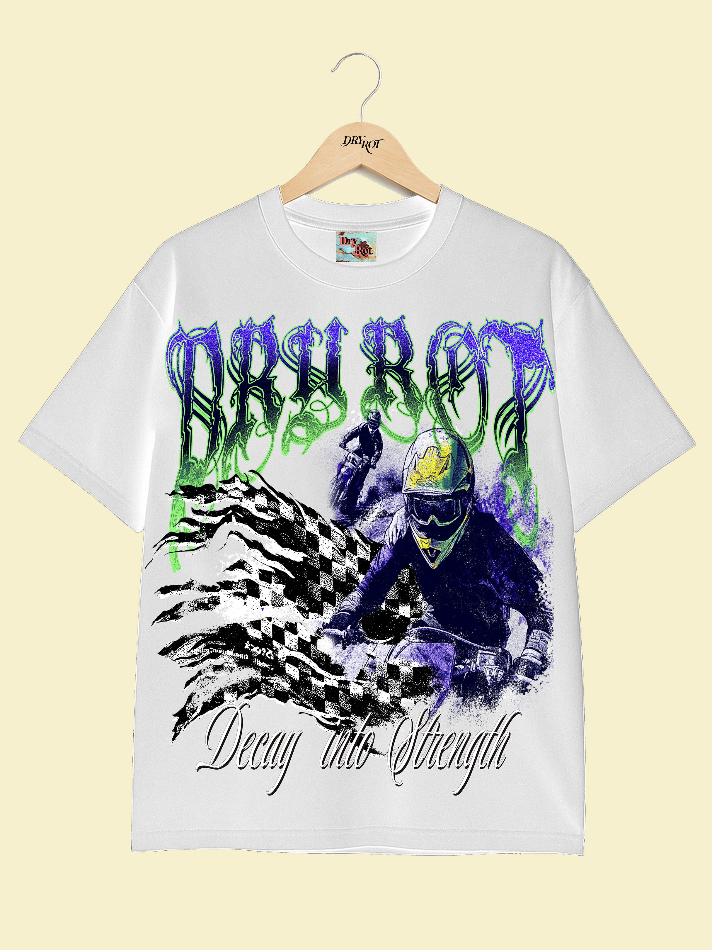 DRY ROT MOTO TEE WHITE