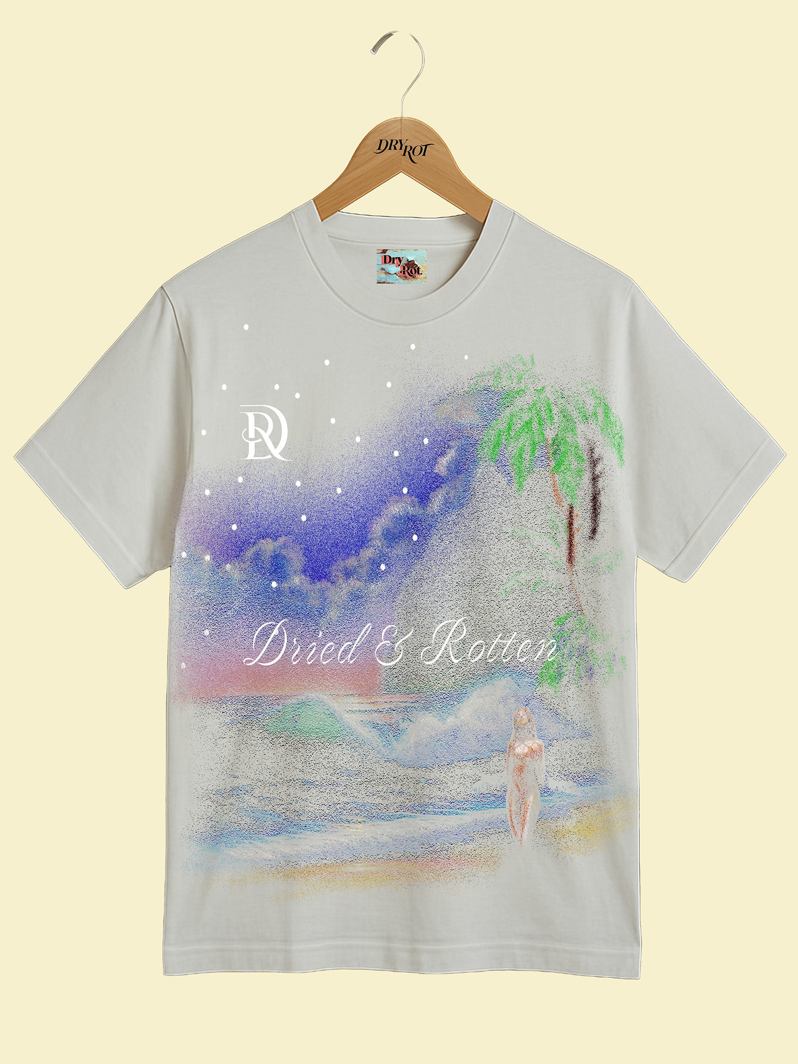 DRY ROT OFFSHORE OVERSIZED TEE CREAM