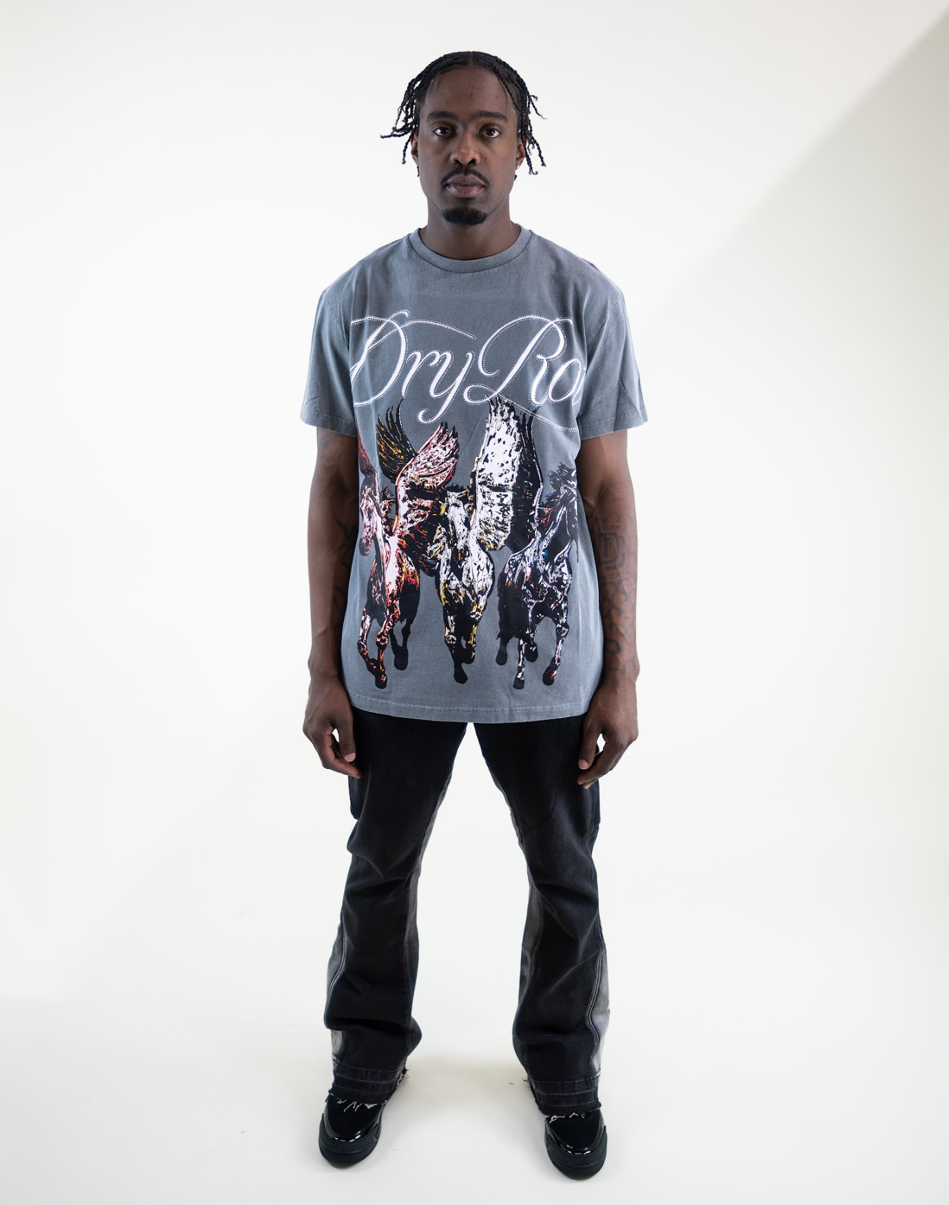 DRY ROT PEGASUS TEE GREY