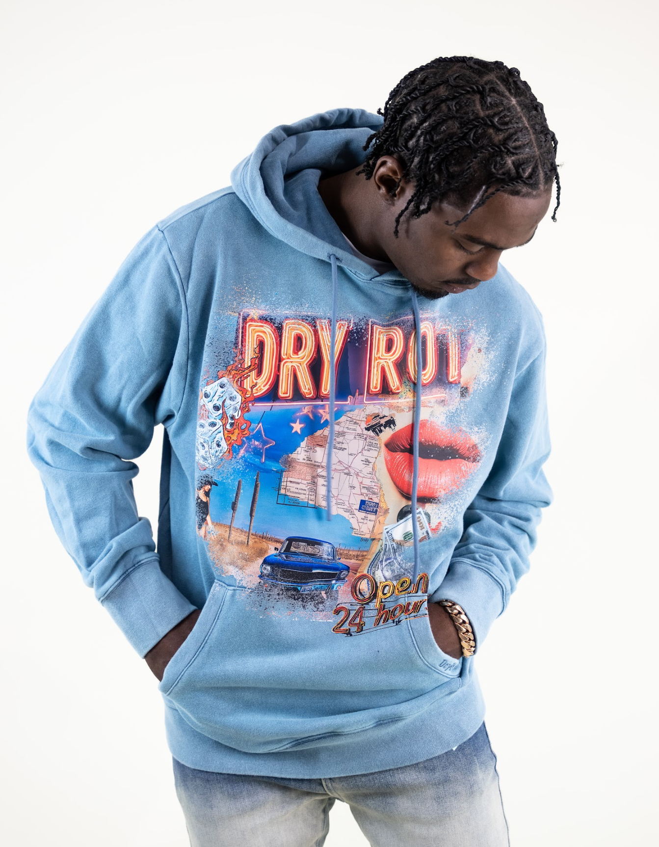DRY ROT GUEST HOODIE BLUE