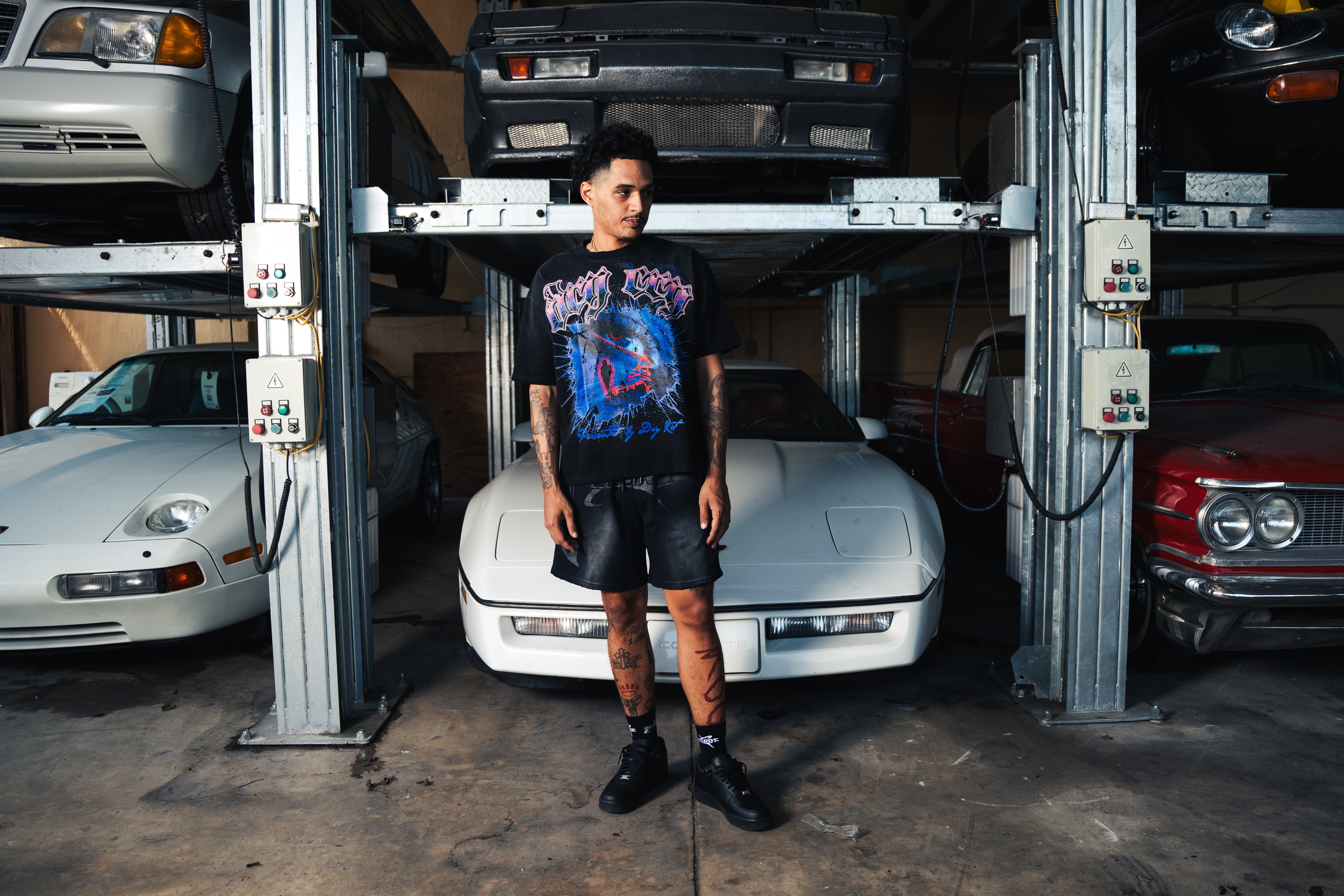 DRY ROT OVER SIZED DRY CRY TEE BLACK