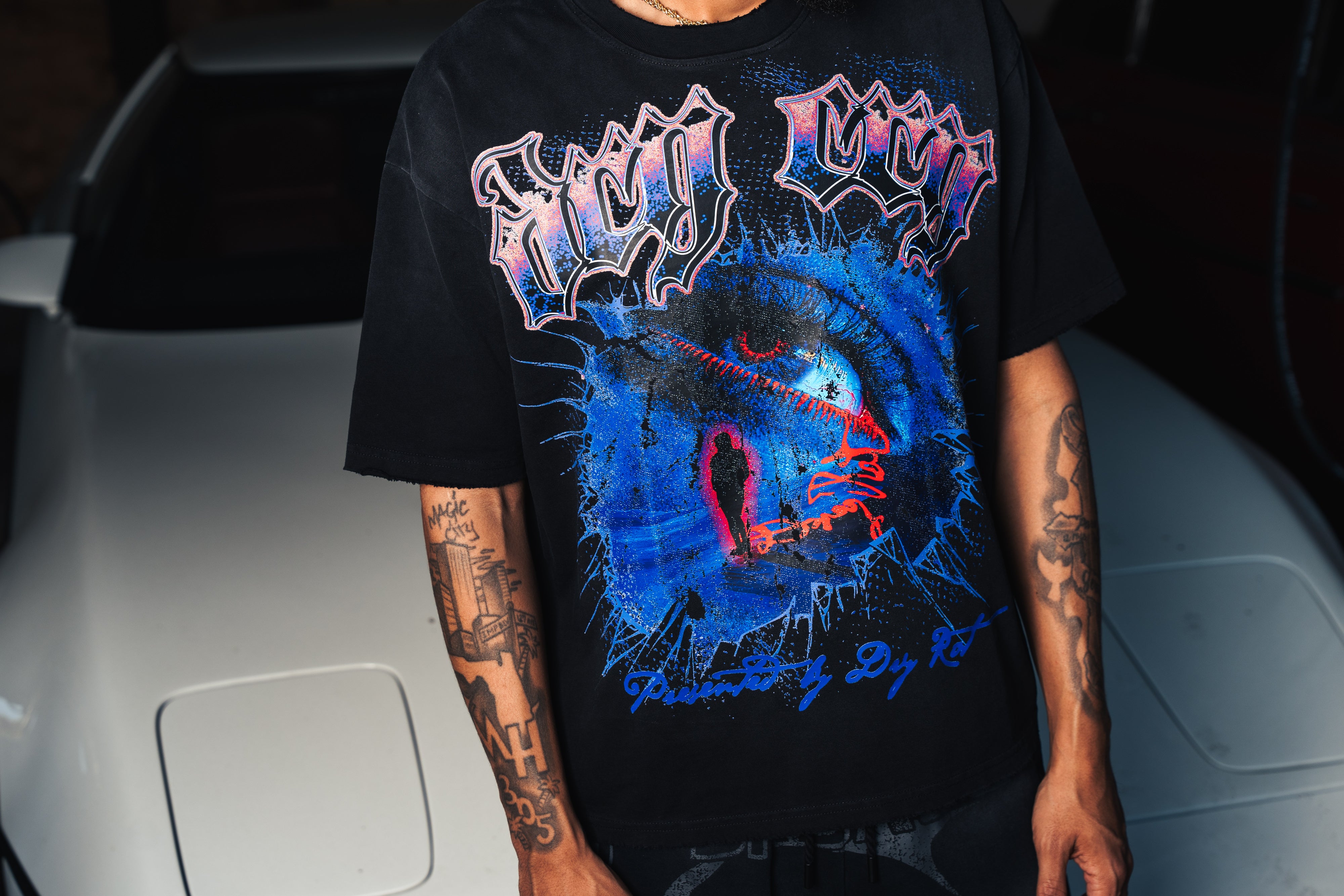 DRY ROT OVER SIZED DRY CRY TEE BLACK