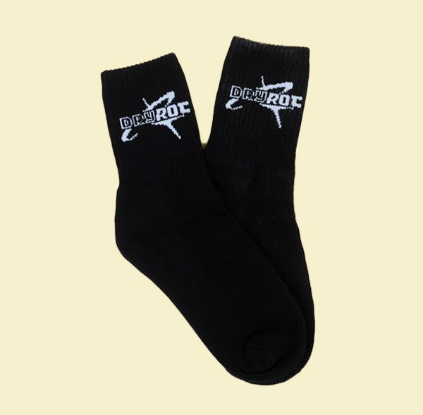 DRY ROT ORBIT CREW SOCKS BLACK