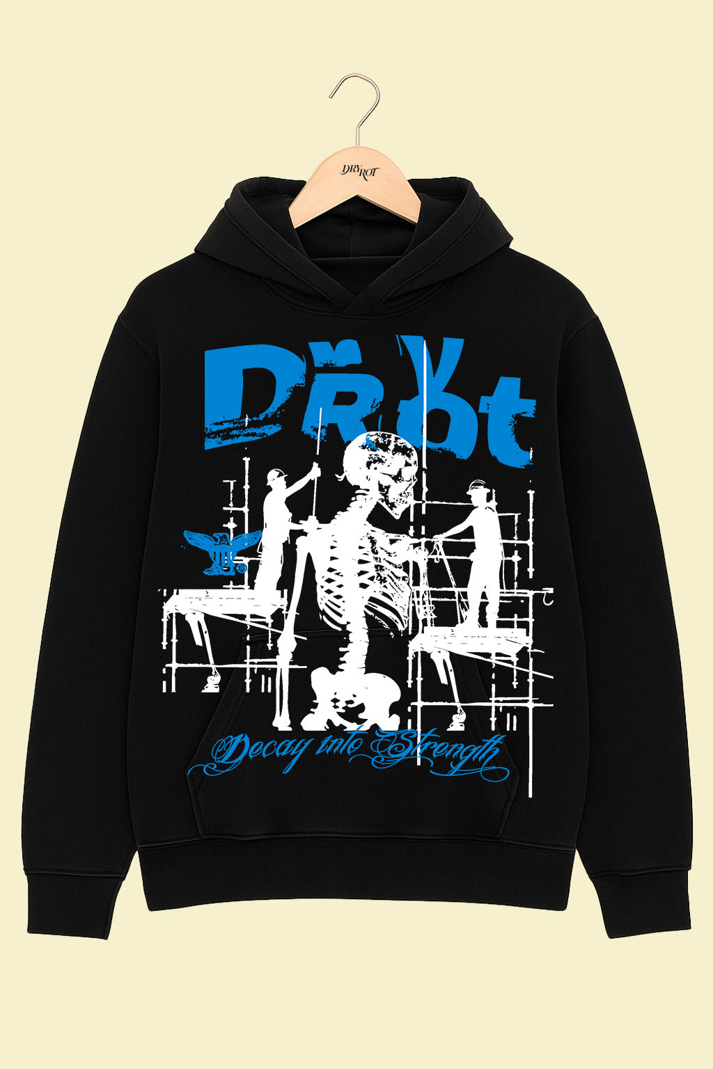 DRY ROT BUILDING BLOCKS HOODIE BLACK