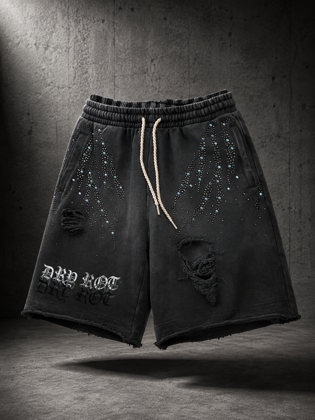 DRY ROT Midnight Fray COTTON SHORTS