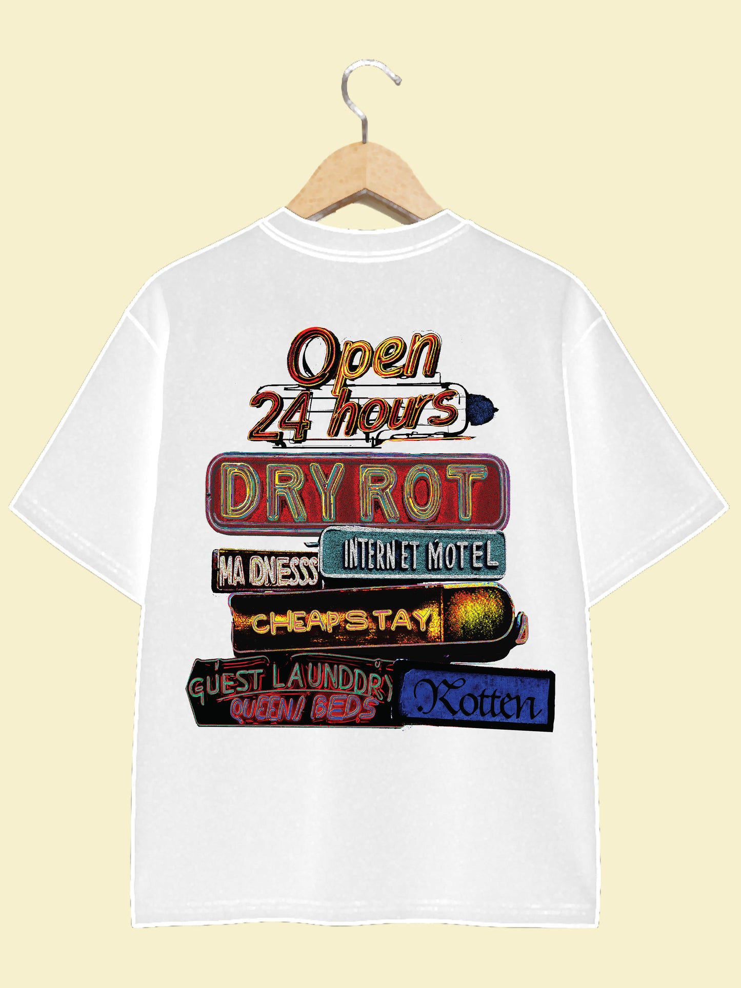 DRY ROT OVER SIZED GUEST TEE WHITE