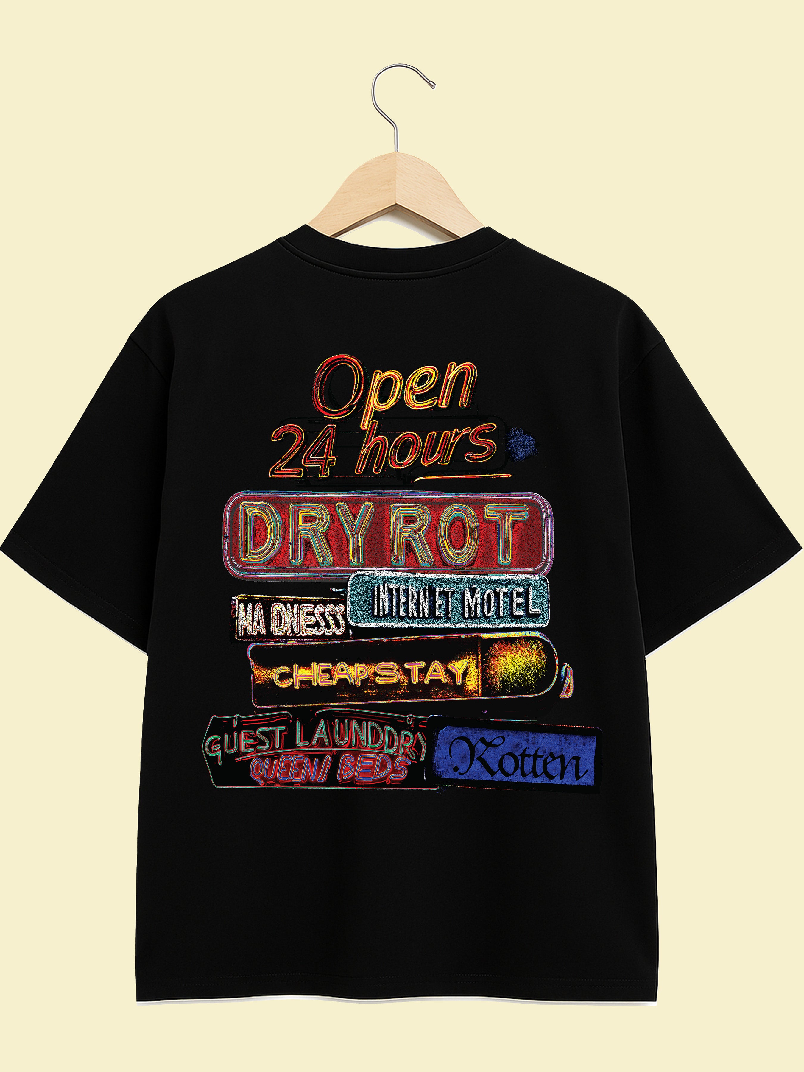DRY ROT OVER SIZED GUEST TEE BLACK