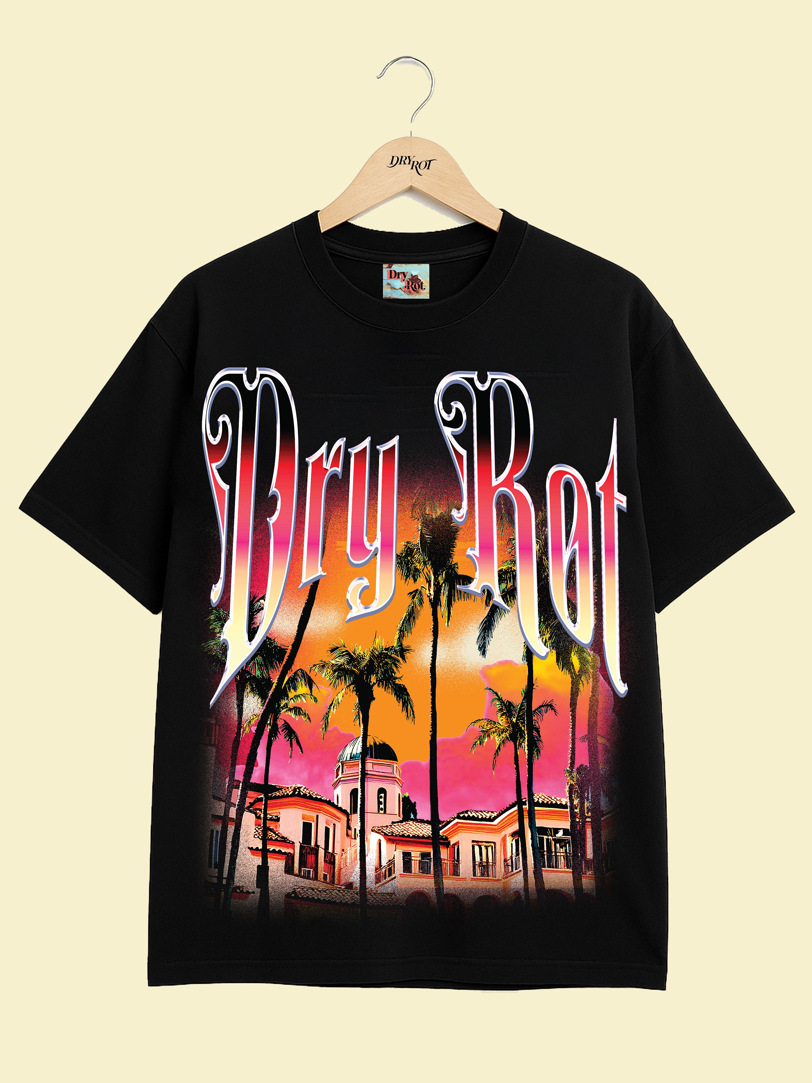 DRY ROT STASH HOUSE TEE BLACK
