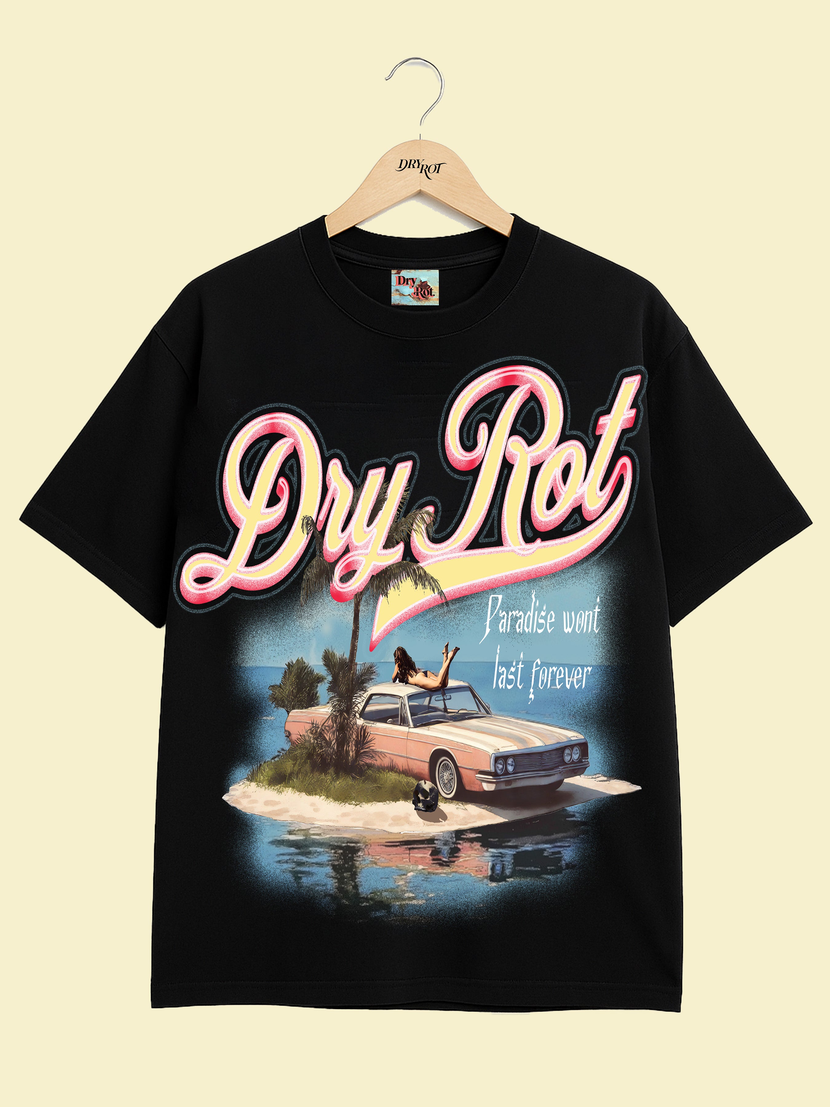 DRY ROT TRAPPED IN PARADISE TEE BLACK