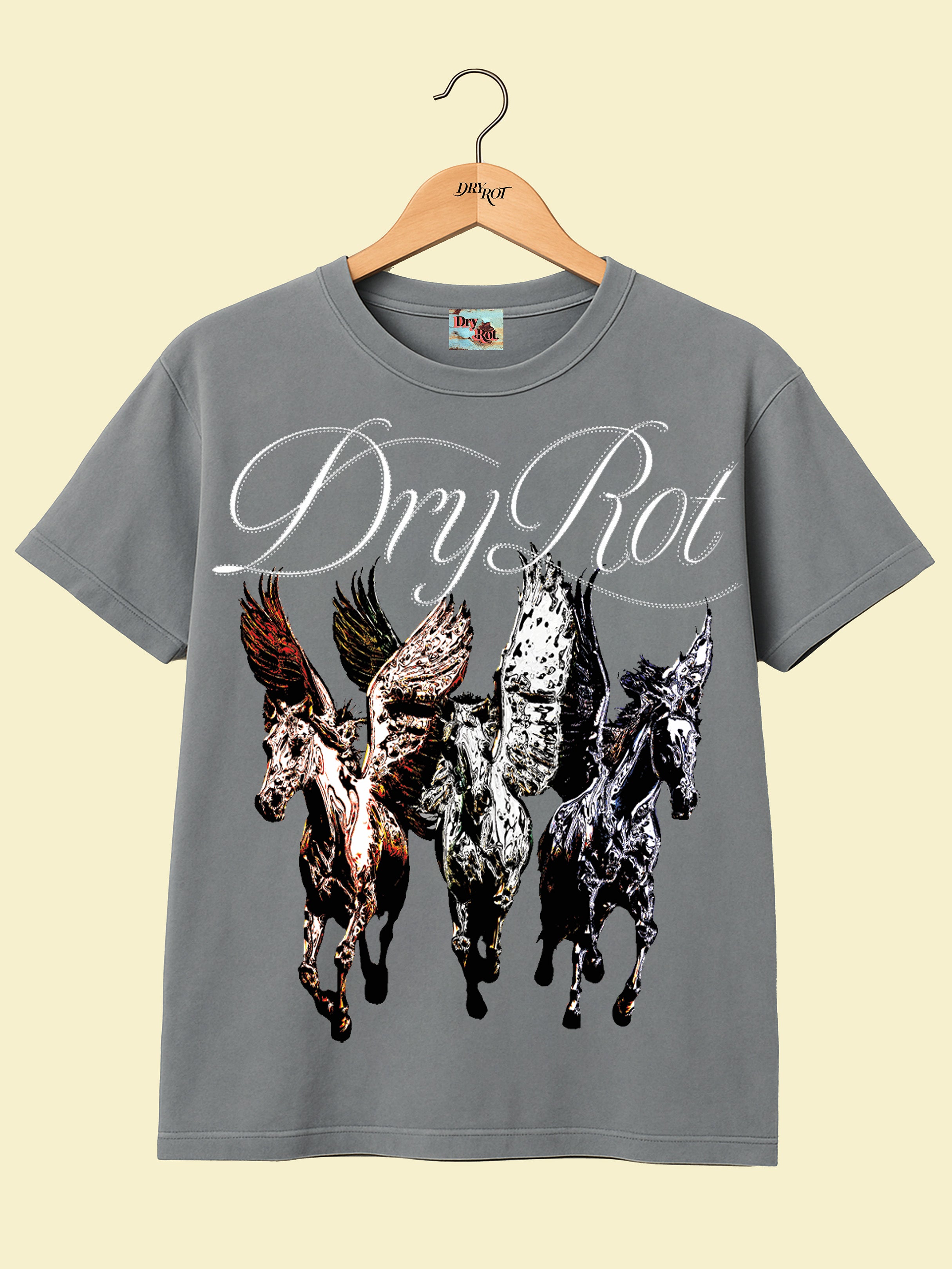 DRY ROT PEGASUS TEE GREY