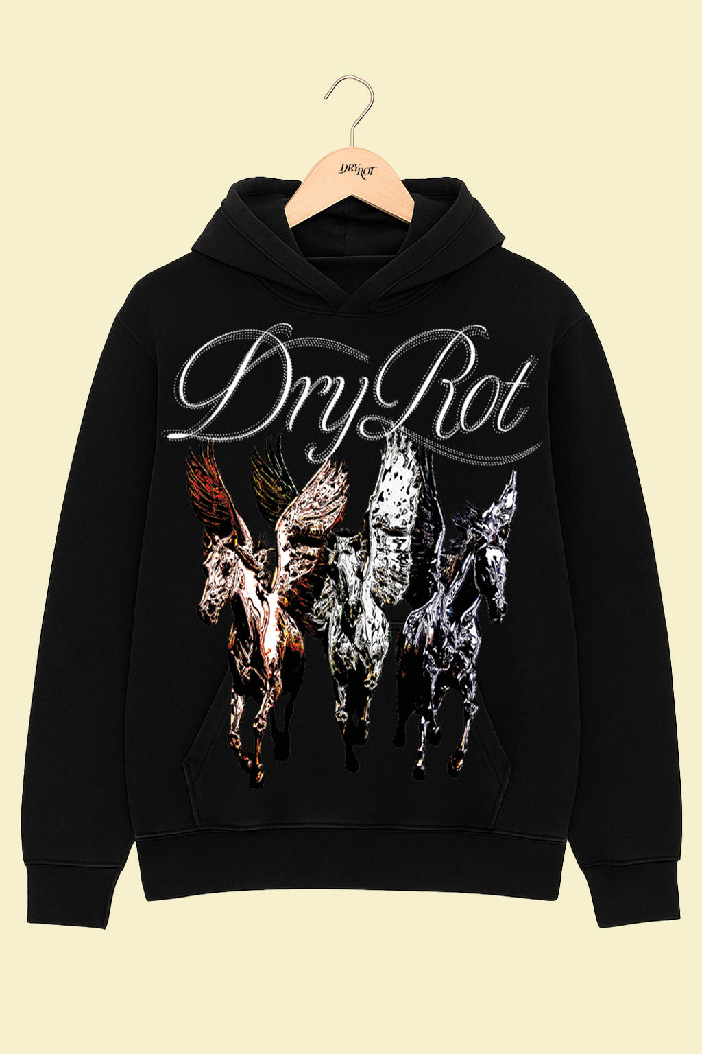 DRY ROT PEGASUS HOODIE BLACK