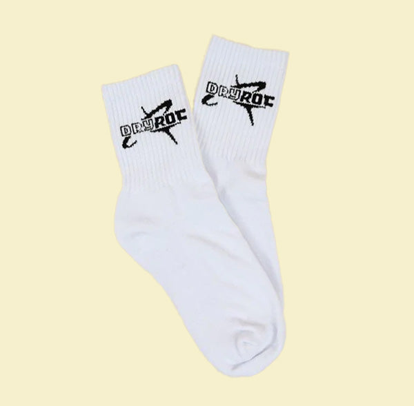 DRY ROT ORBIT CREW SOCKS White
