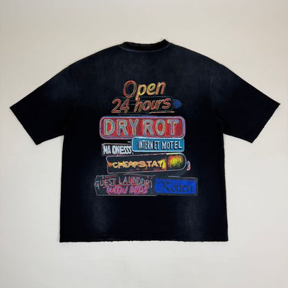 DRY ROT OVER SIZED GUEST TEE BLACK