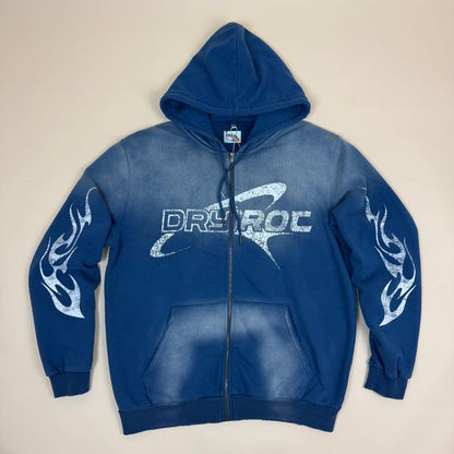 DRY ROT ROUGH RIDER HOODIE BLUE