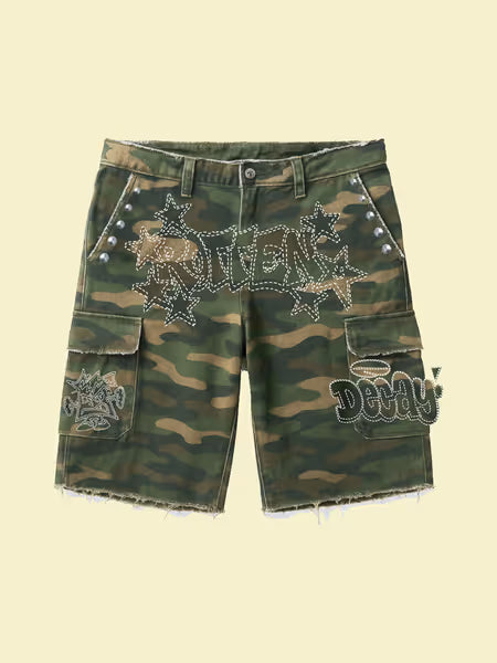 DRY ROT Unruly Camo Cargo Shorts