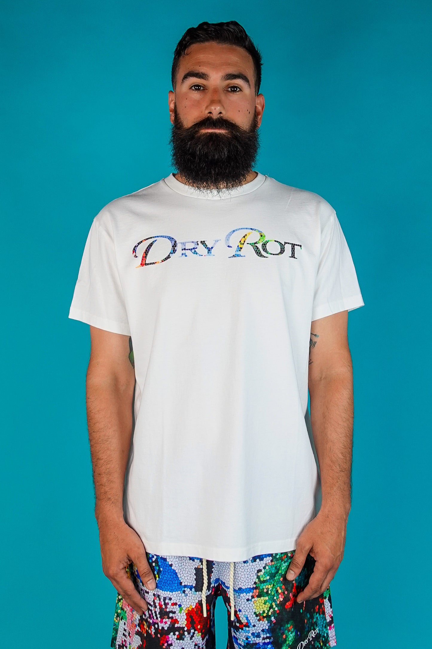 DRY ROT STAINGLASS TEE WHITE