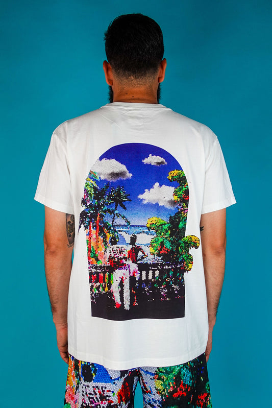 DRY ROT STAINGLASS TEE WHITE