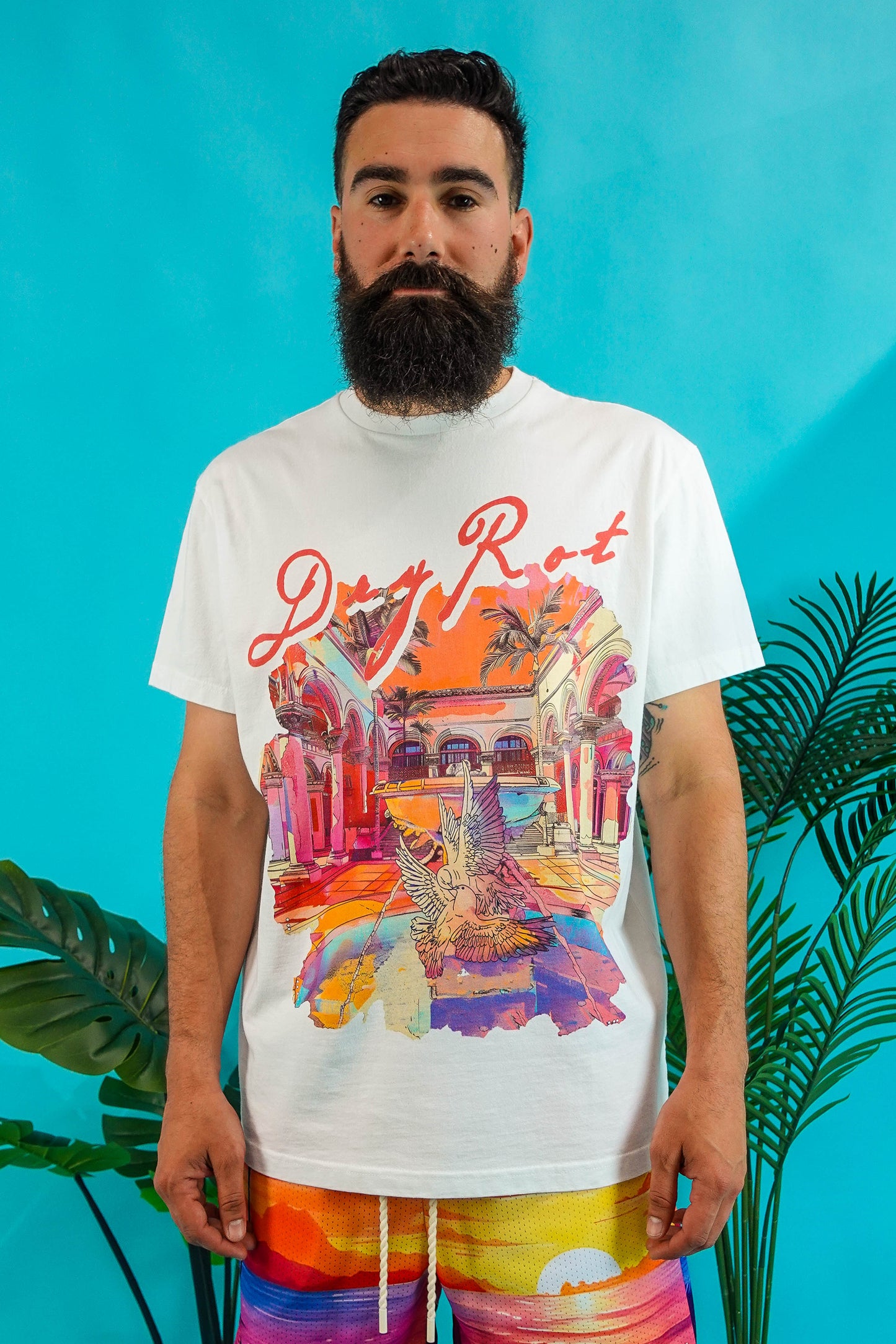 DRY ROT VILLA TEE WHITE