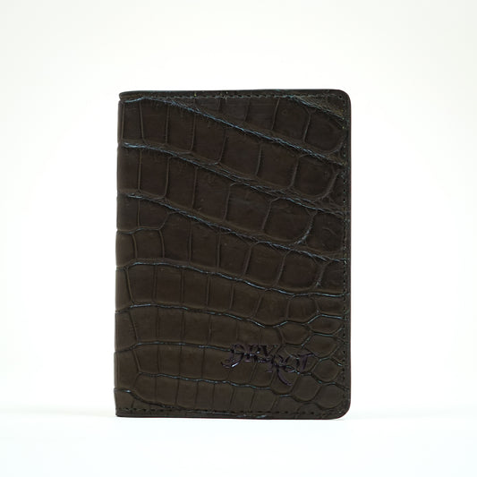 BASEL EXOTIC WALLET CROC OLIVE