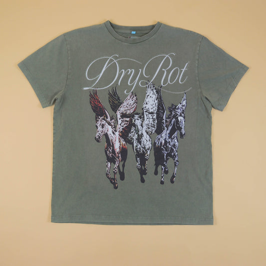 DRY ROT PEGASUS TEE GREEN