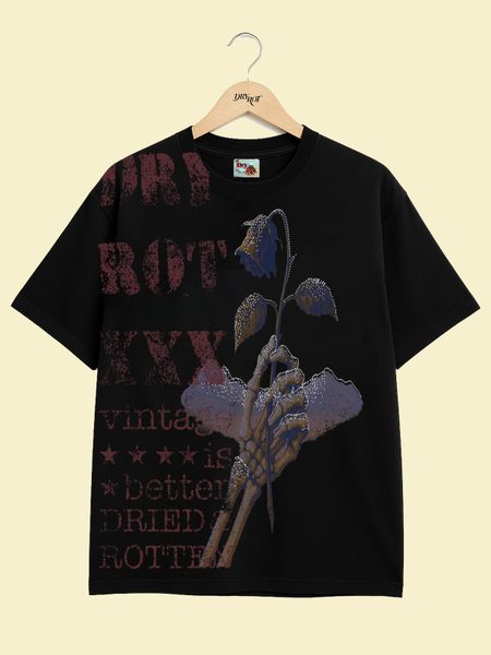 DRY ROT DYING ROSE TEE