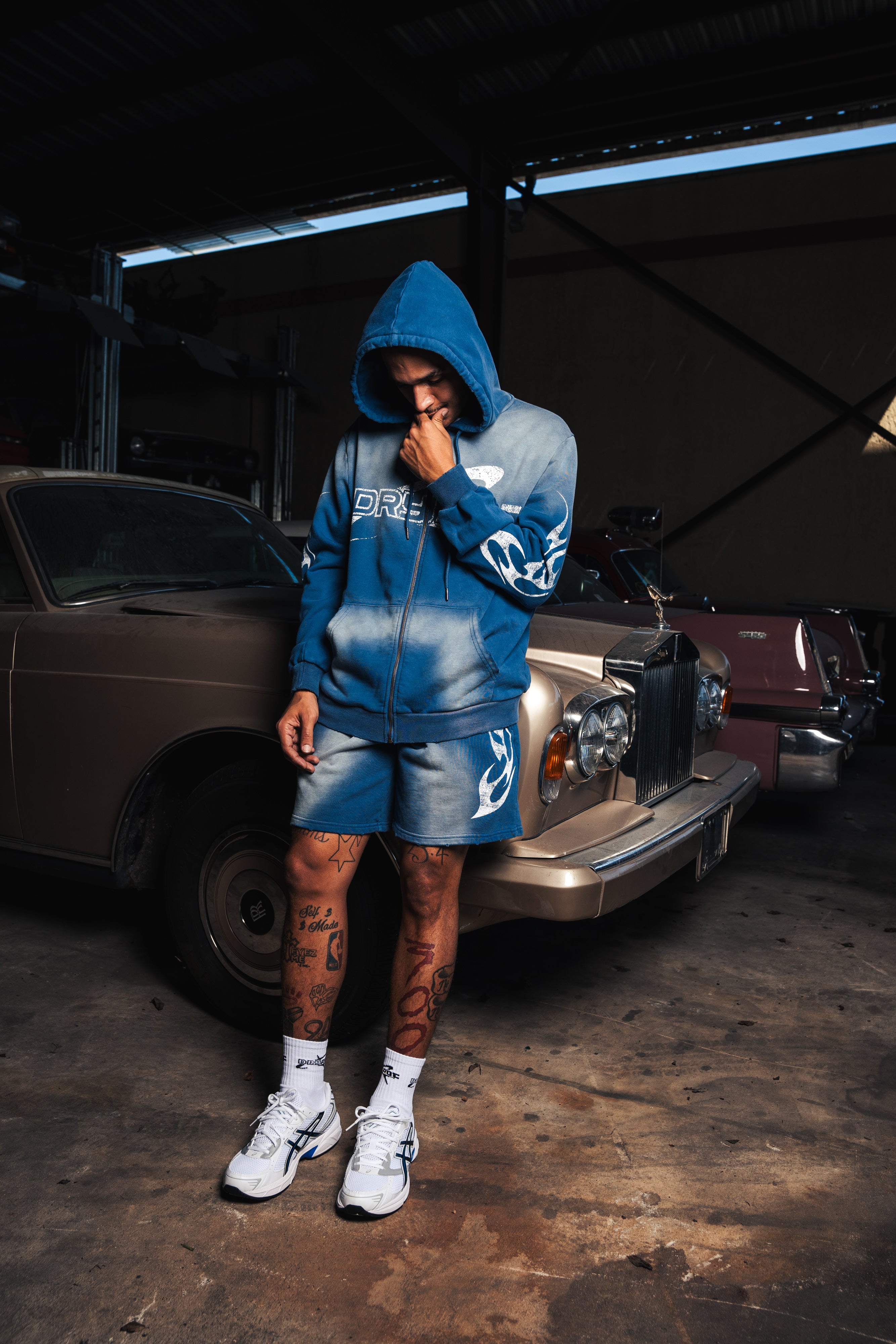 DRY ROT ROUGH RIDER HOODIE BLUE