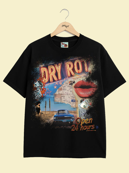 DRY ROT OVER SIZED GUEST TEE BLACK