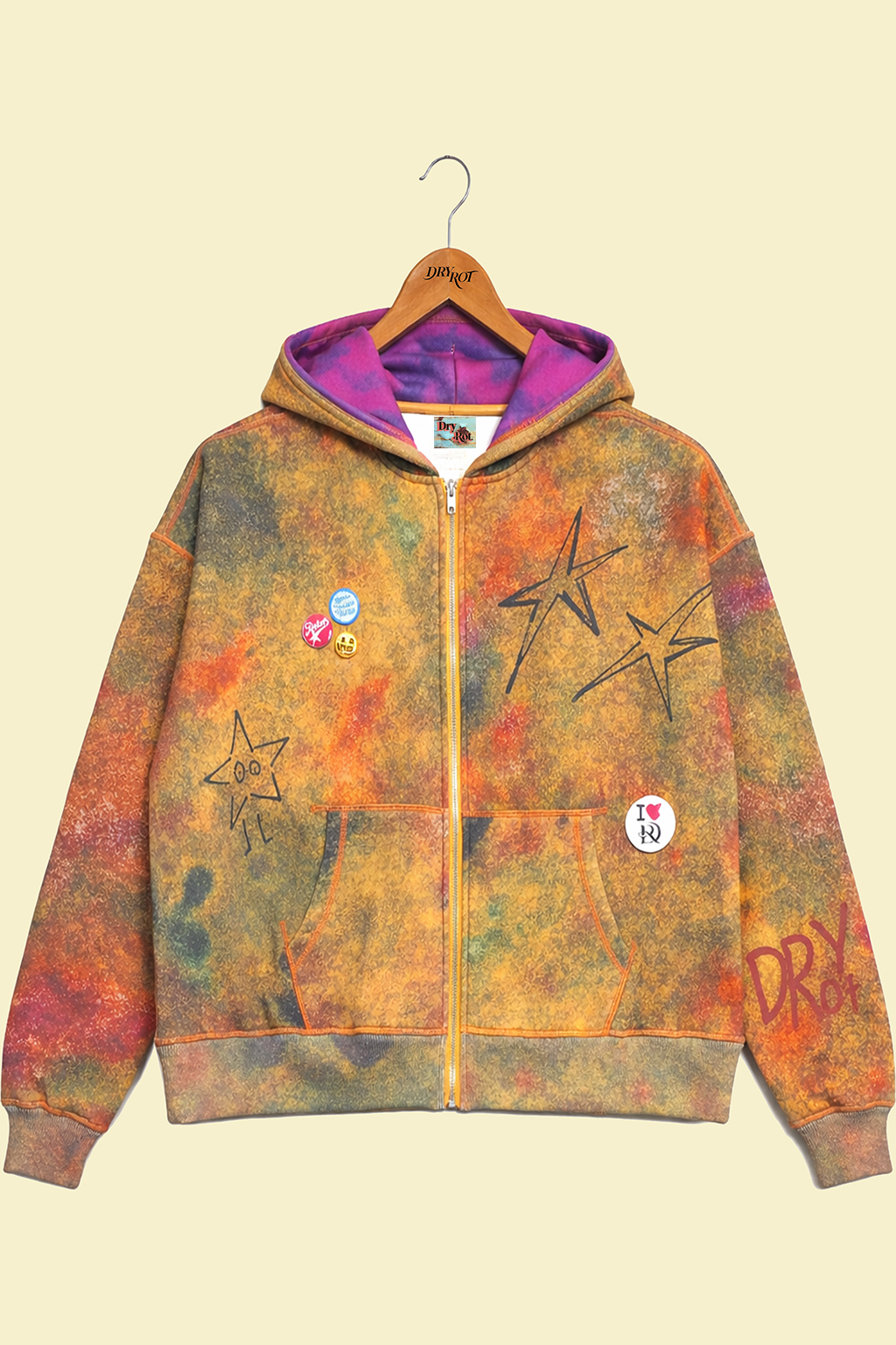 DRY ROT ACID DUST ZIP UP