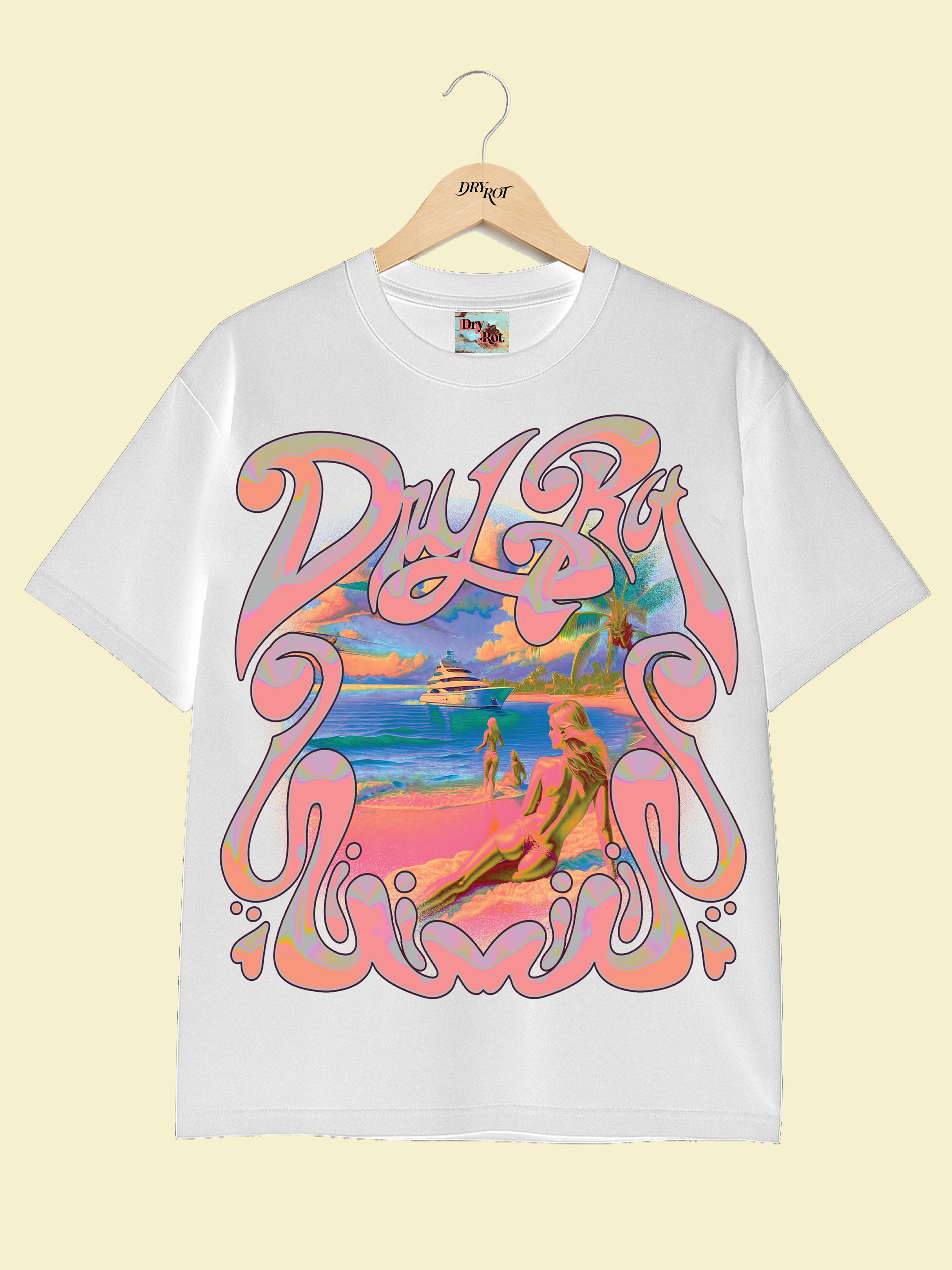 DRY ROT THE VIEW TEE WHITE