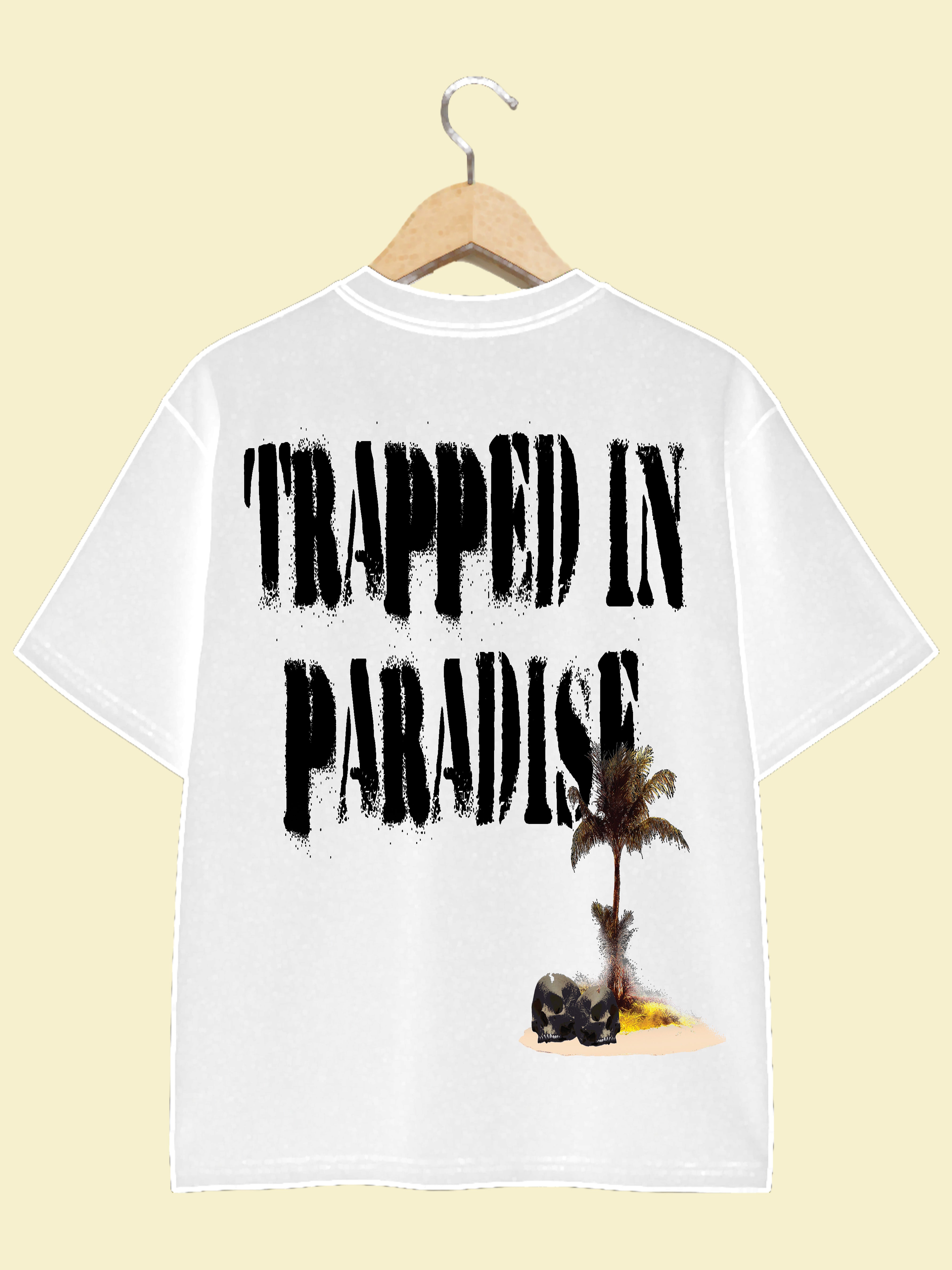 DRY ROT TRAPPED IN PARADISE TEE WHITE