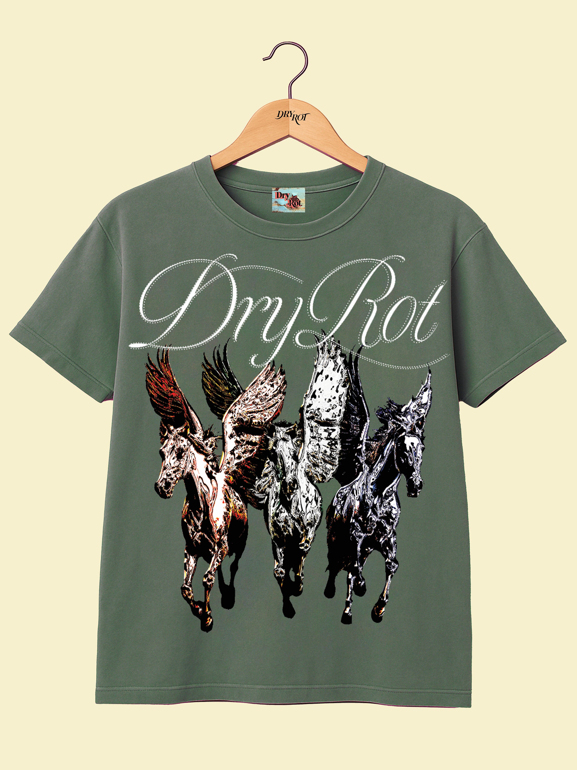 DRY ROT PEGASUS TEE GREEN