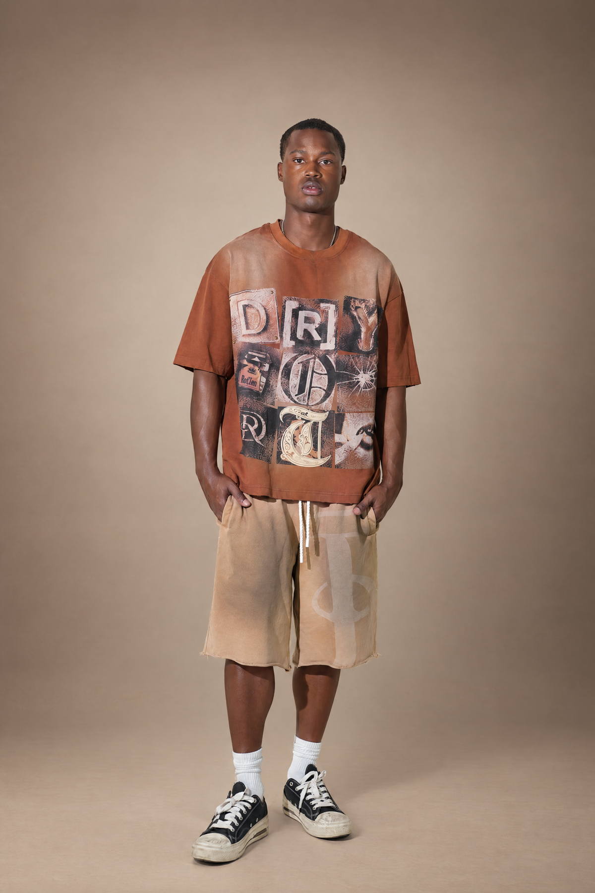 DRY ROT DUST & BLOOD COTTON SHORTS